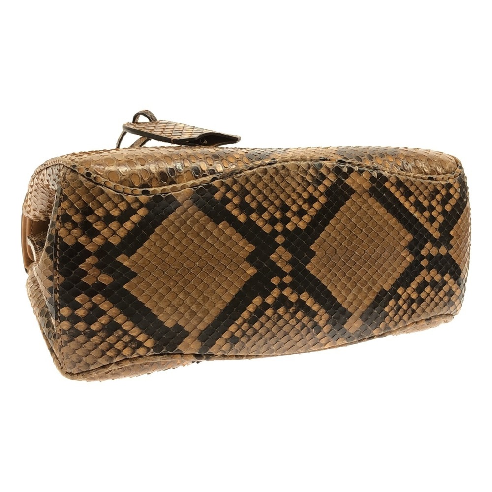 Gucci Ladylock Python Handbag Beige - image 4